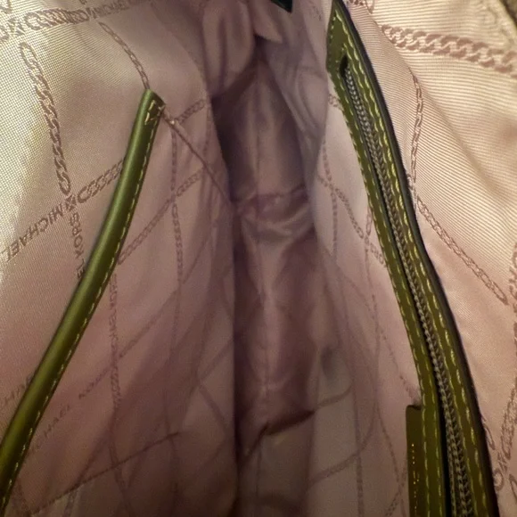 Michael Kors Green Tote with Gold Details